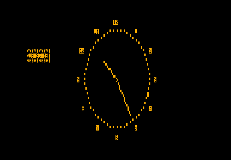 [Utility] Analog Uhr game screenshot for Commodore PET